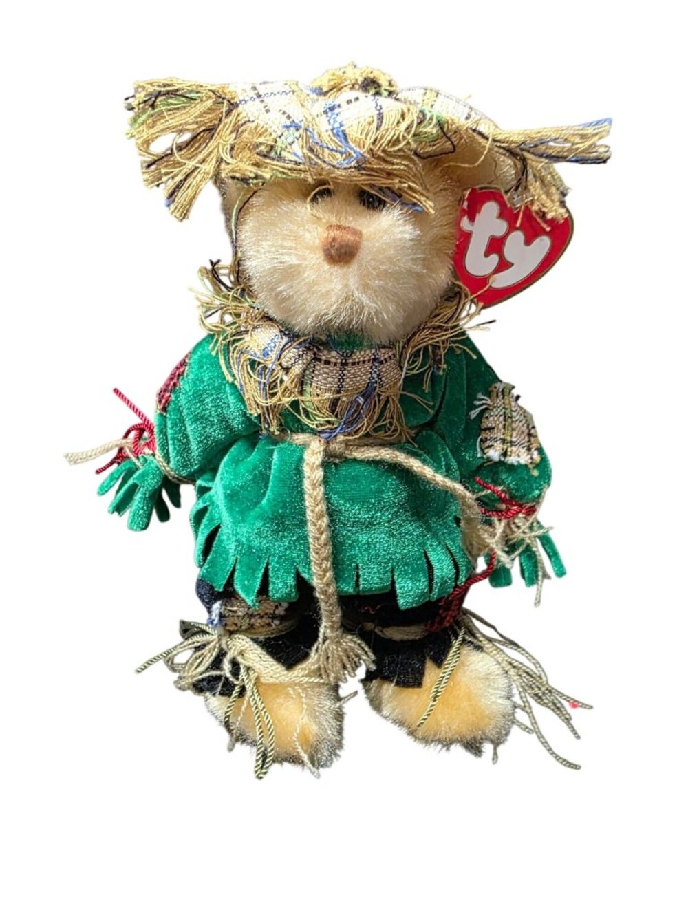 Ty Attic Treasures Alfalfa Scarecrow Bear